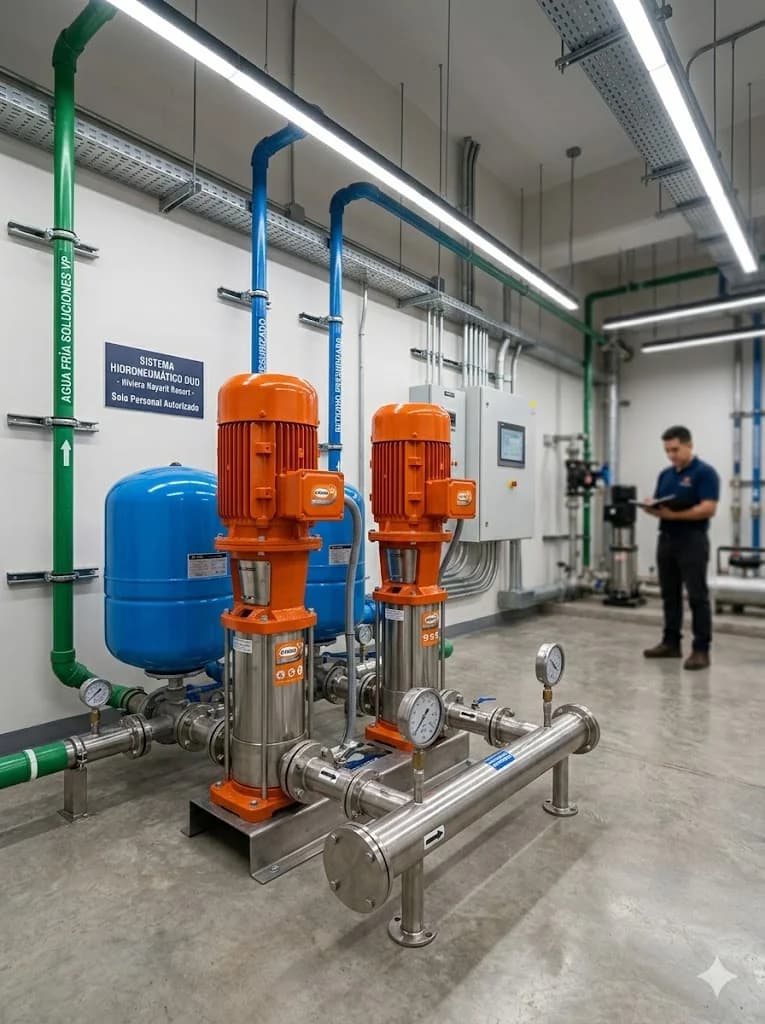 Sistemas de presión para hoteles y comercios